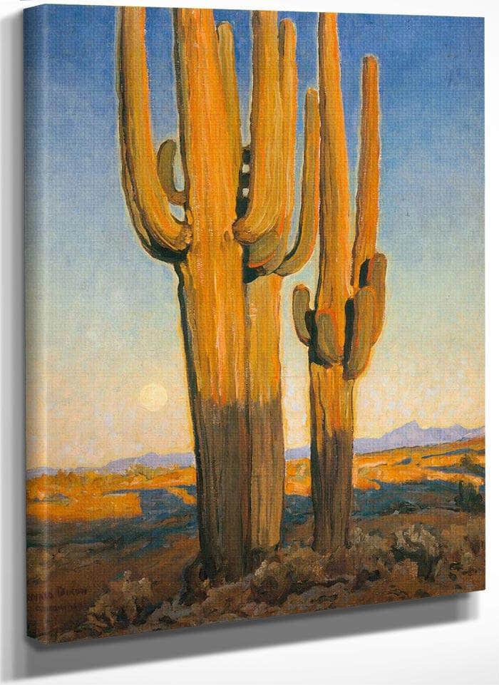 Saguaros Sunset By Maynard Dixon Fine Art Print