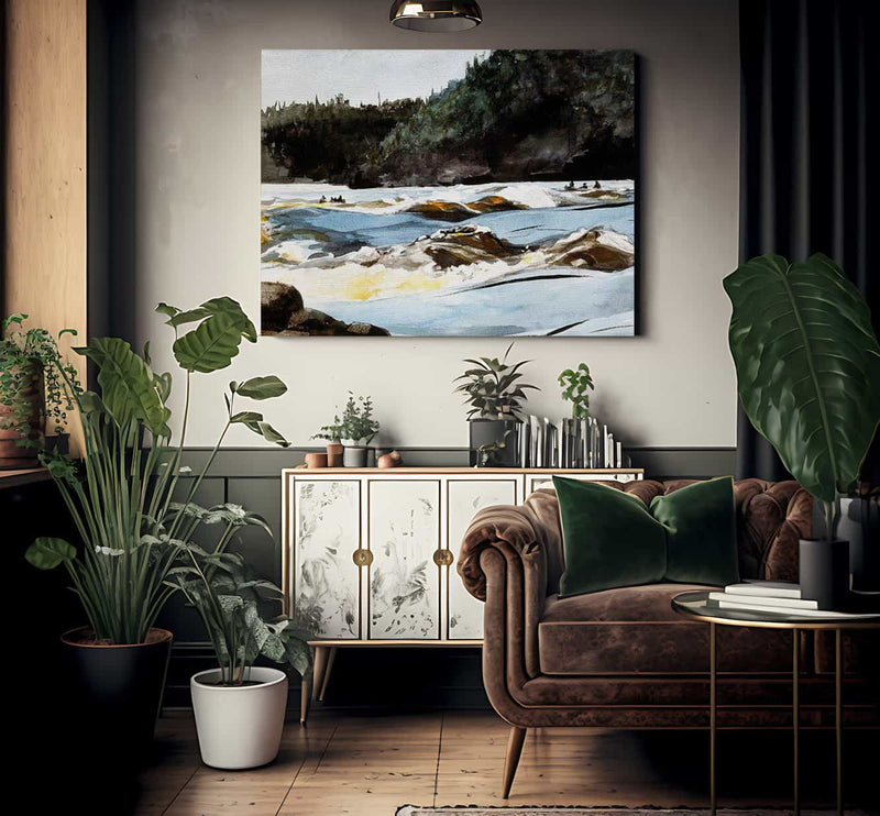 Saguenay River Lower Rapids By Winslow Homer Fine Art Print