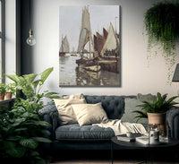 Sailboat At Honfleur By Claude Monet Fine Art Print