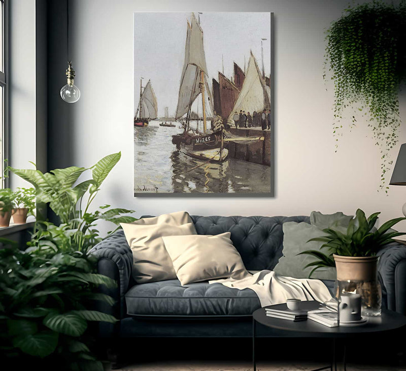 Sailboat At Honfleur By Claude Monet Fine Art Print