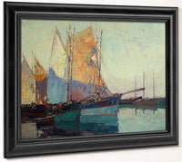 Sailboats At Anchor By Edgar Payne Fine Art Print