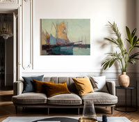 Sailboats At Anchor By Edgar Payne Fine Art Print