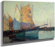 Sailboats At Anchor By Edgar Payne Fine Art Print