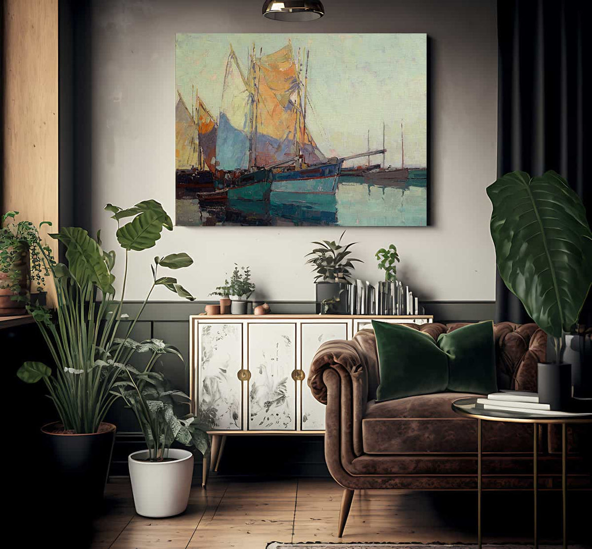 Sailboats At Anchor By Edgar Payne Fine Art Print