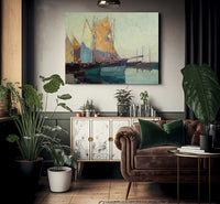 Sailboats At Anchor By Edgar Payne Fine Art Print