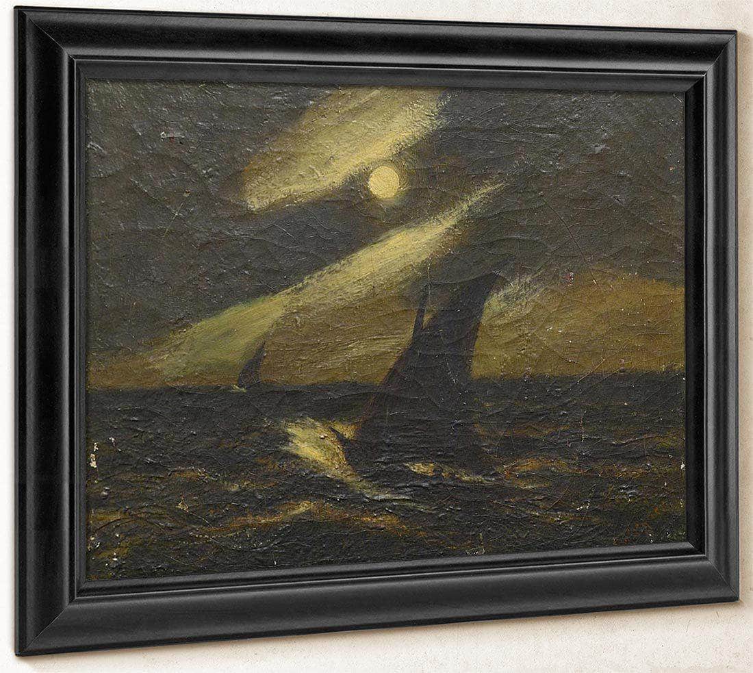 Sailboats In The Moonlight By Albert Pinkham Ryder Fine Art Print