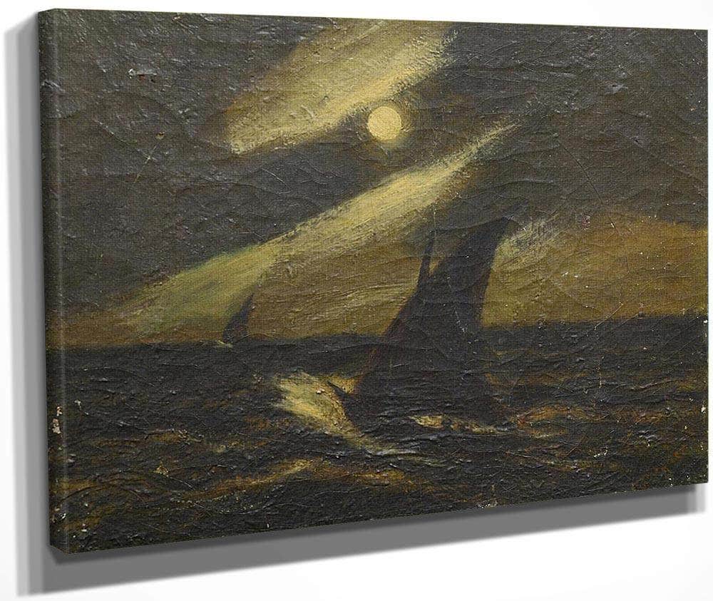 Sailboats In The Moonlight By Albert Pinkham Ryder Fine Art Print