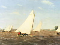 Sailboats Racing On The Delaware 1874 By Thomas Eakins Fine Art Print