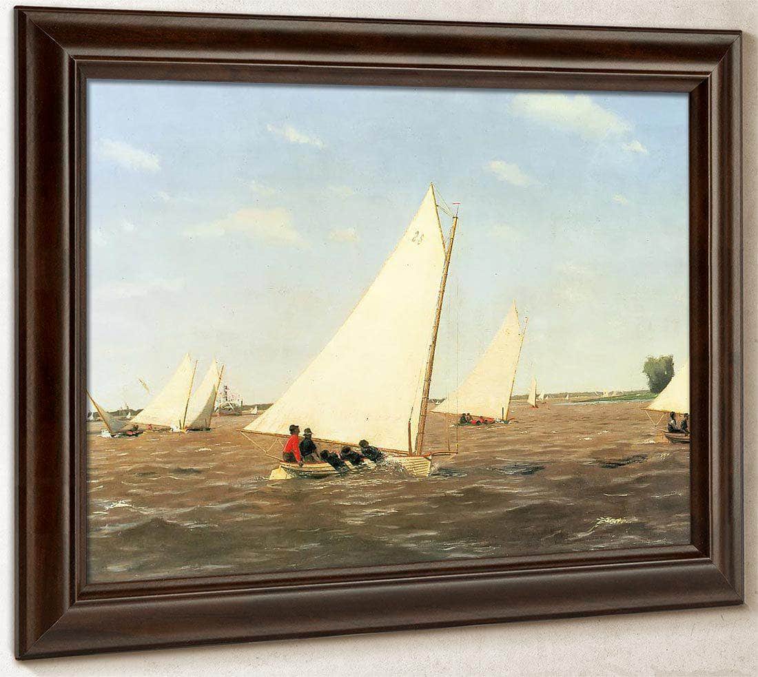 Sailboats Racing On The Delaware 1874 By Thomas Eakins Fine Art Print