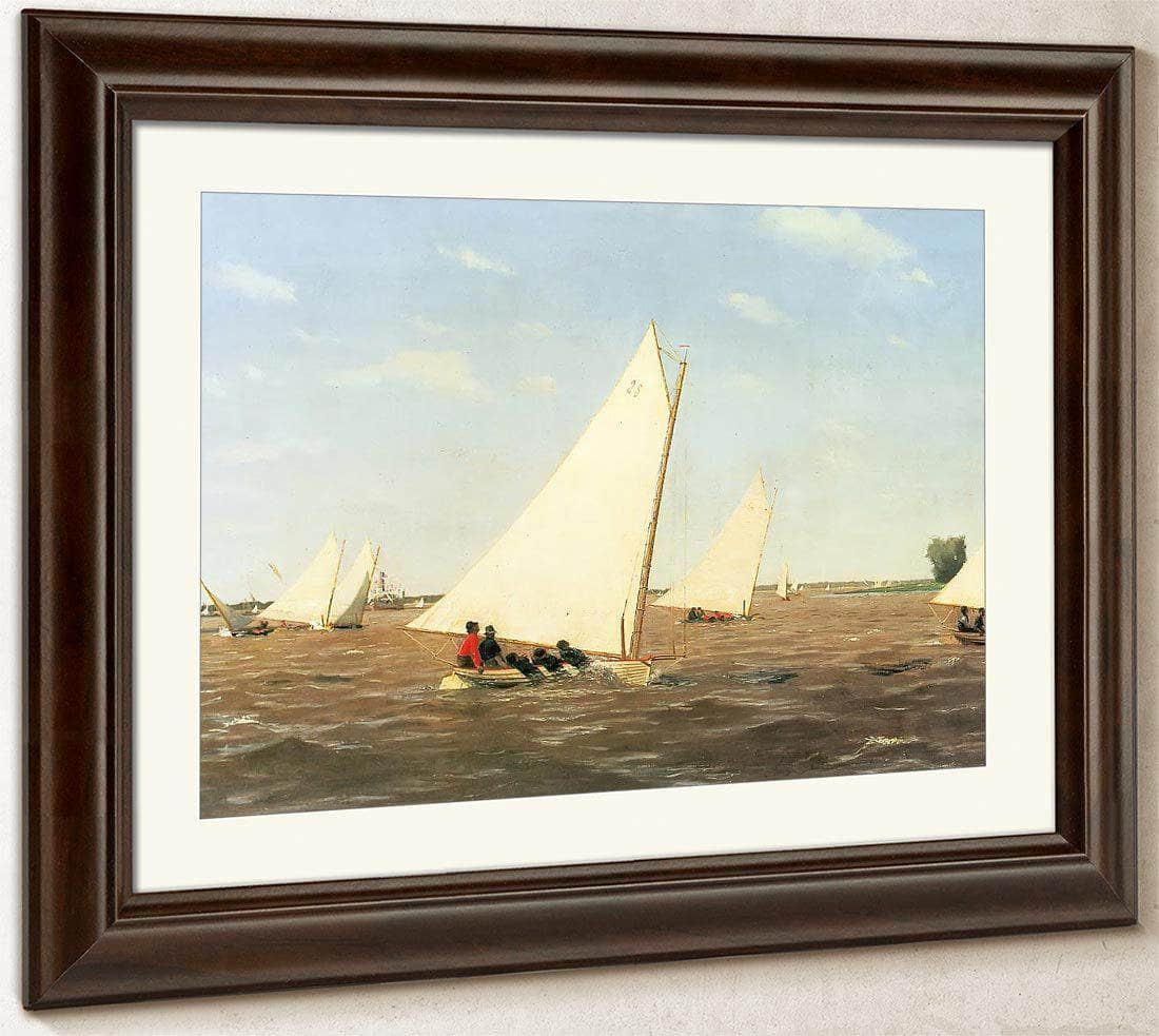 Sailboats Racing On The Delaware 1874 By Thomas Eakins Fine Art Print