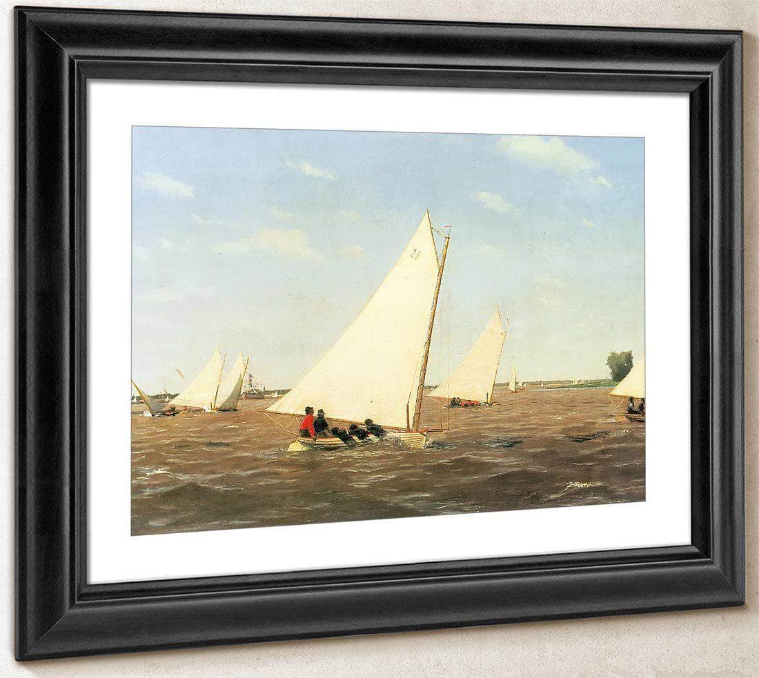 Sailboats Racing On The Delaware 1874 By Thomas Eakins Fine Art Print