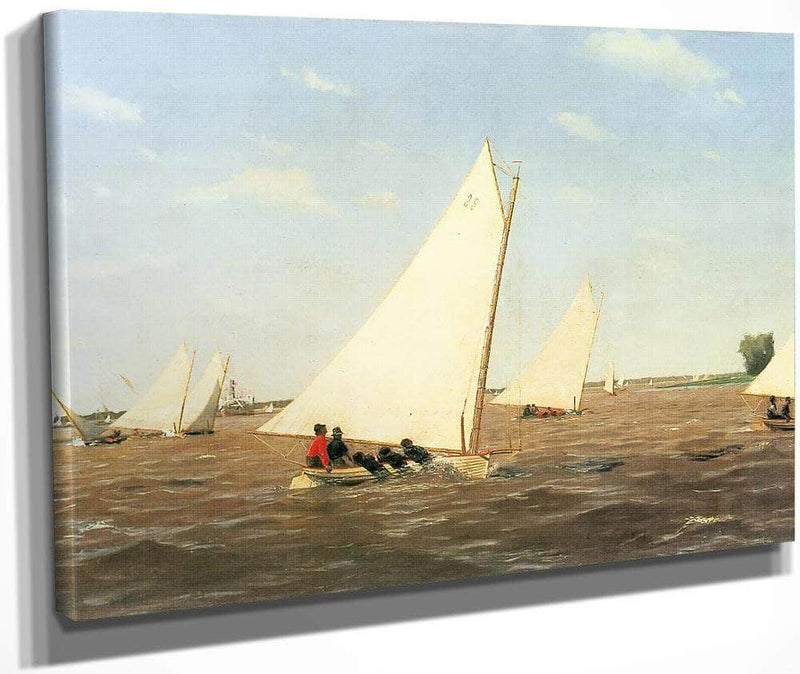Sailboats Racing On The Delaware 1874 By Thomas Eakins Fine Art Print