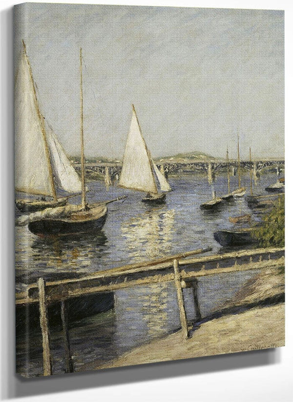 Sailing Boats At Argenteuil By Gustave Caillebotte Fine Art Print