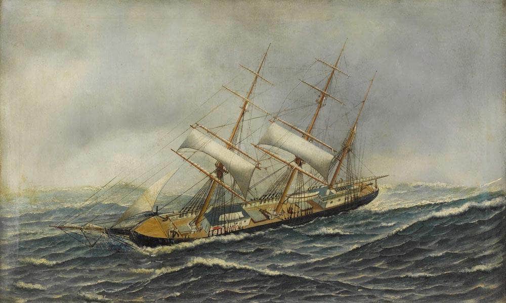 Sailing Ship St. Mary By Antonio Jacobsen Fine Art Print