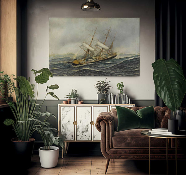 Sailing Ship St. Mary By Antonio Jacobsen Fine Art Print