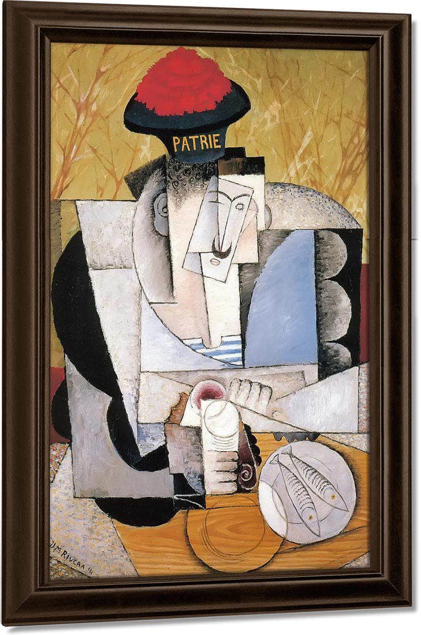 Sailor At Breakfast By Diego Rivera Fine Art Print