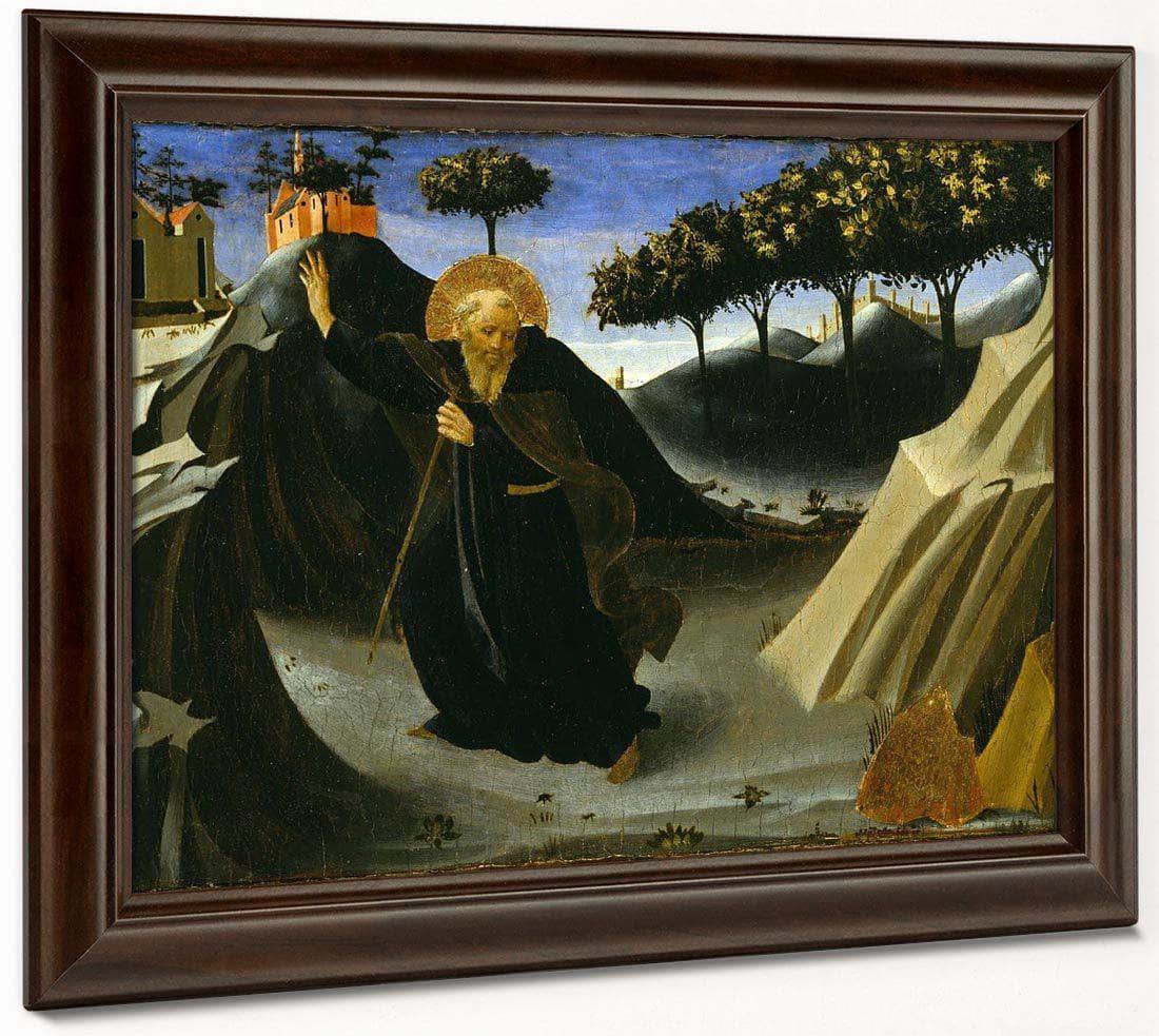 Saint Anthony Tempted By A Lump Of Gold 1436 By Fra Angelico Fine Art Print