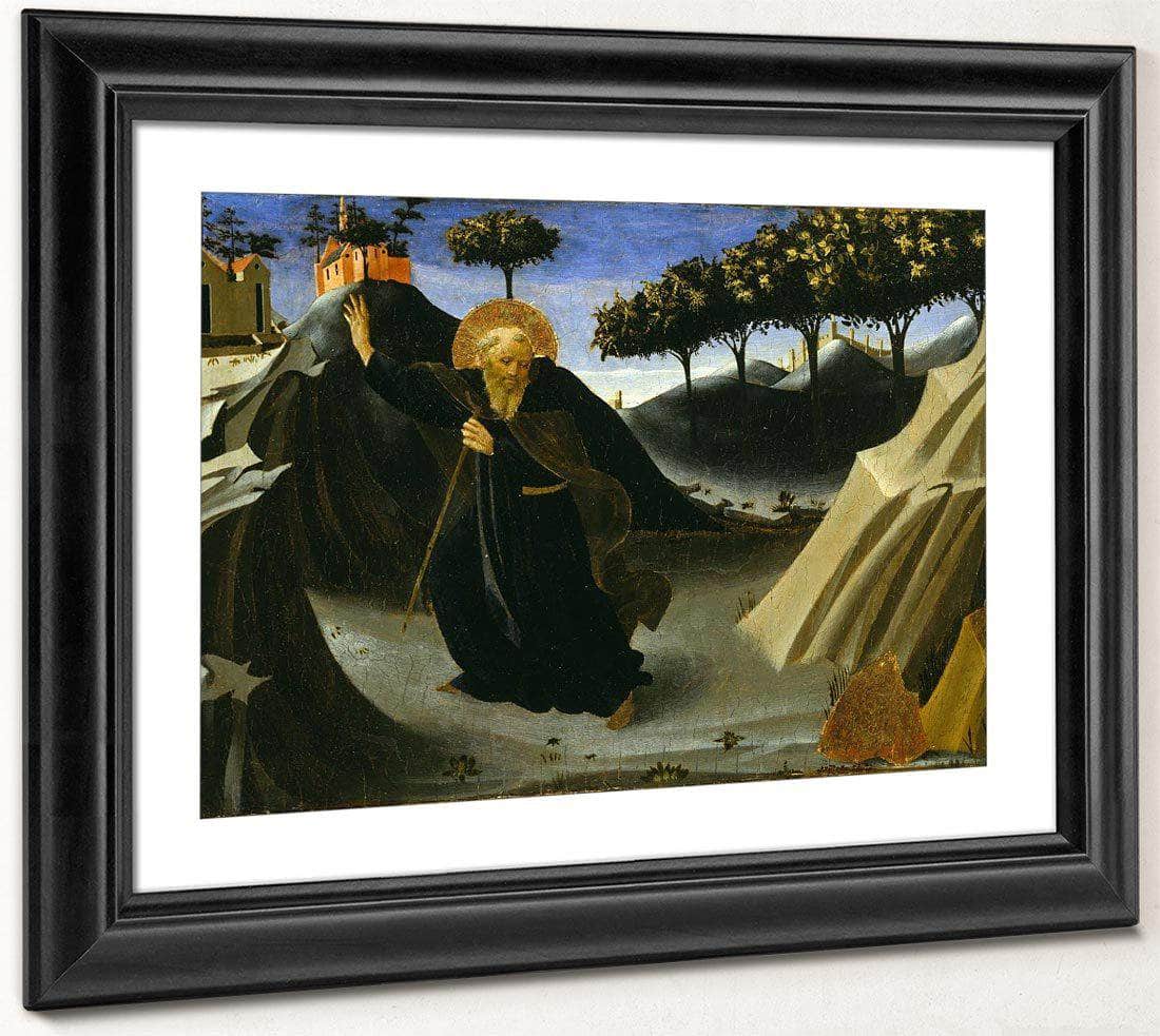 Saint Anthony Tempted By A Lump Of Gold 1436 By Fra Angelico Fine Art Print