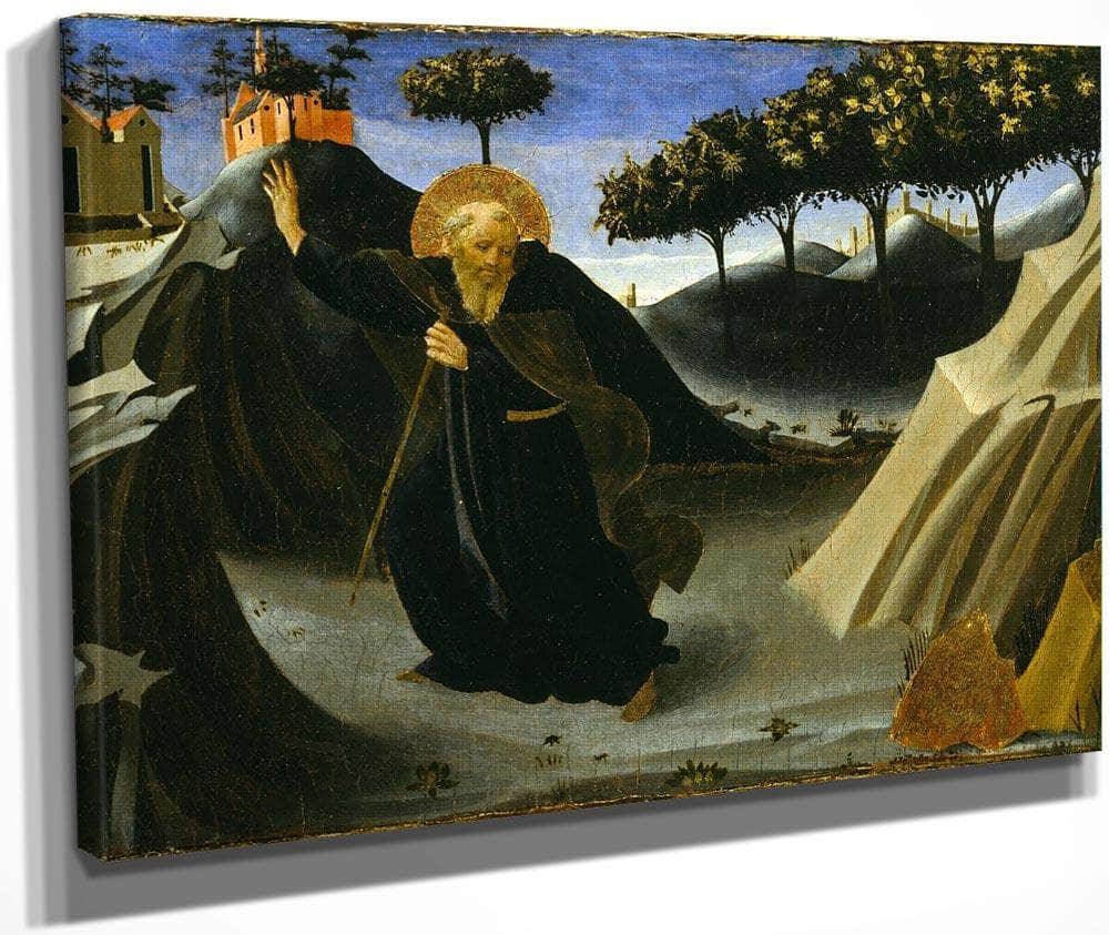 Saint Anthony Tempted By A Lump Of Gold 1436 By Fra Angelico Fine Art Print