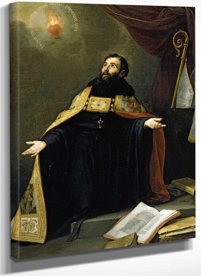 Saint Augustine In Ecstasy By Bartolome Esteban Murillo Fine Art Print