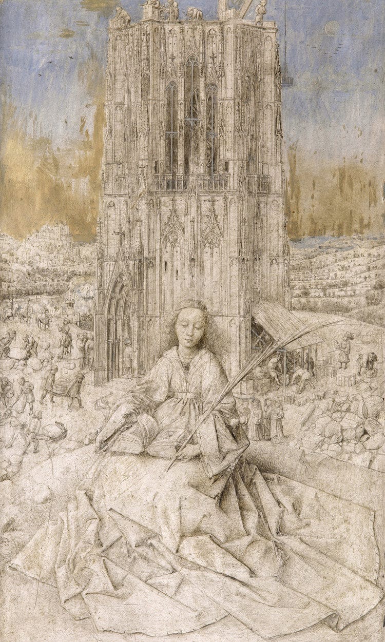 Saint Barbara By Jan Van Eyck Fine Art Print