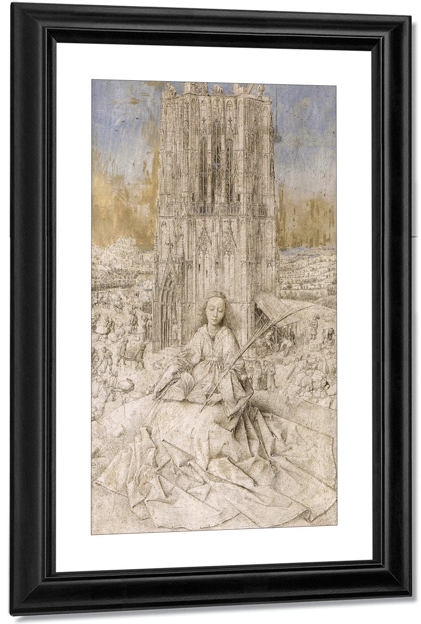 Saint Barbara By Jan Van Eyck Fine Art Print