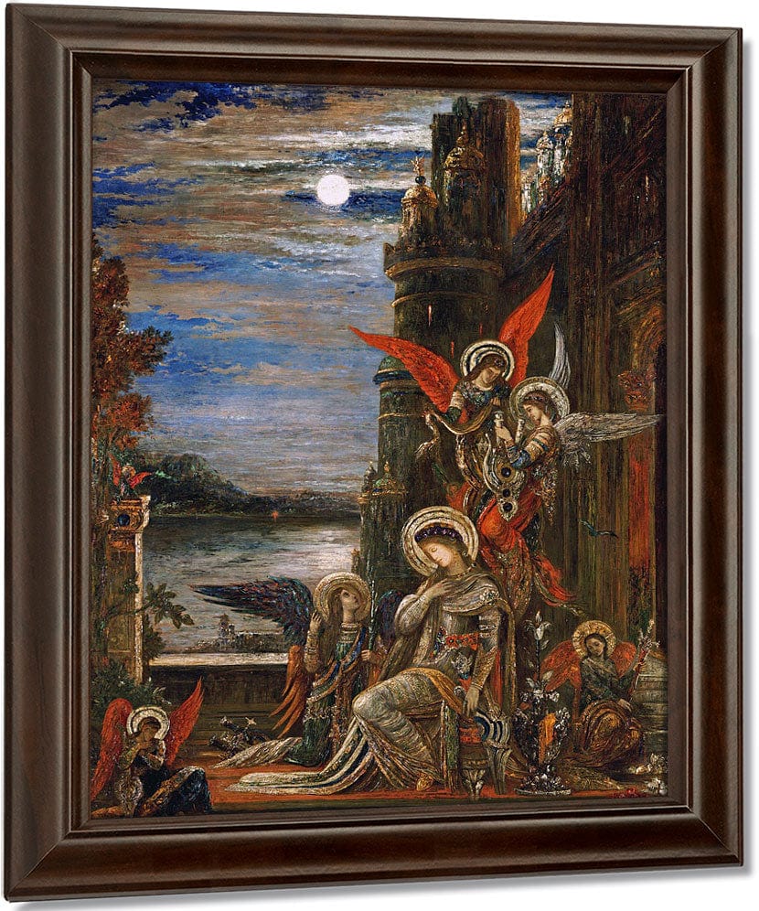 Saint Cecilia. (The Angels Announcing Print, Canvas Art, Framed