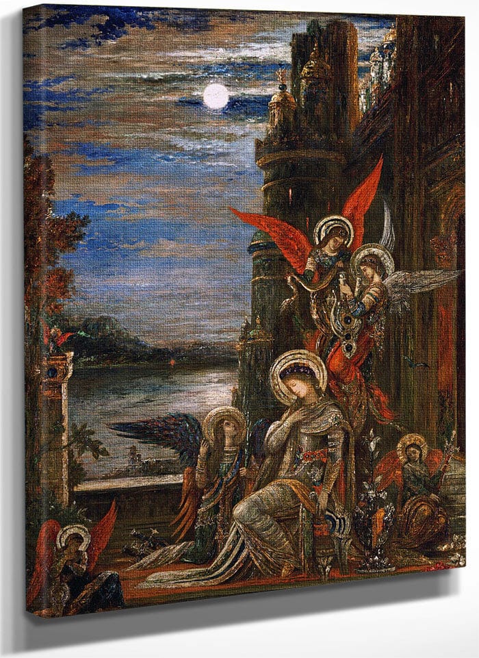 Saint Cecilia. (The Angels Announcing Her Coming Martyrdom) By Gustave Moreau Fine Art Print
