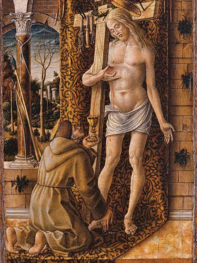 Saint Francis Collecting The Blood Of Christ 1500 By Carlo Crivelli Fine Art Print
