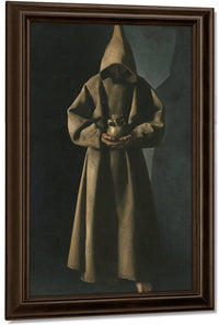 Saint Francis Of Assisi In His Tomb By Francisco De Zurbaran Fine Art Print