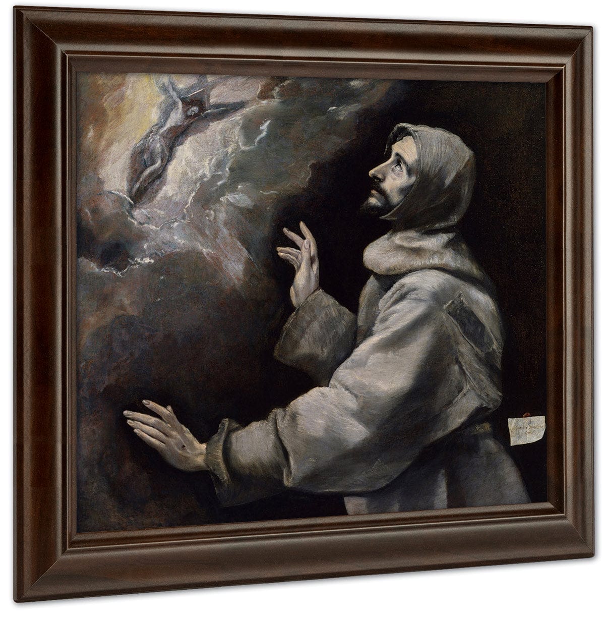 Saint Francis Receiving The Stigmata 1585 1590 102X97Cm The Walters Art Museum 37 424 By El Greco Fine Art Print