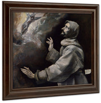 Saint Francis Receiving The Stigmata 1585 1590 102X97Cm The Walters Art Museum 37 424 By El Greco Fine Art Print