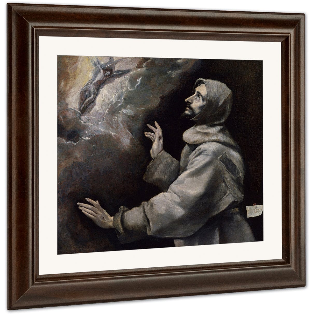 Saint Francis Receiving The Stigmata 1585 1590 102X97Cm The Walters Art Museum 37 424 By El Greco Fine Art Print