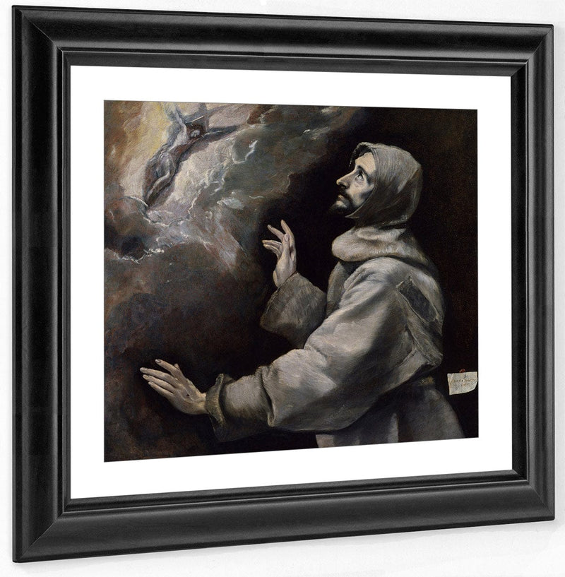 Saint Francis Receiving The Stigmata 1585 1590 102X97Cm The Walters Art Museum 37 424 By El Greco Fine Art Print