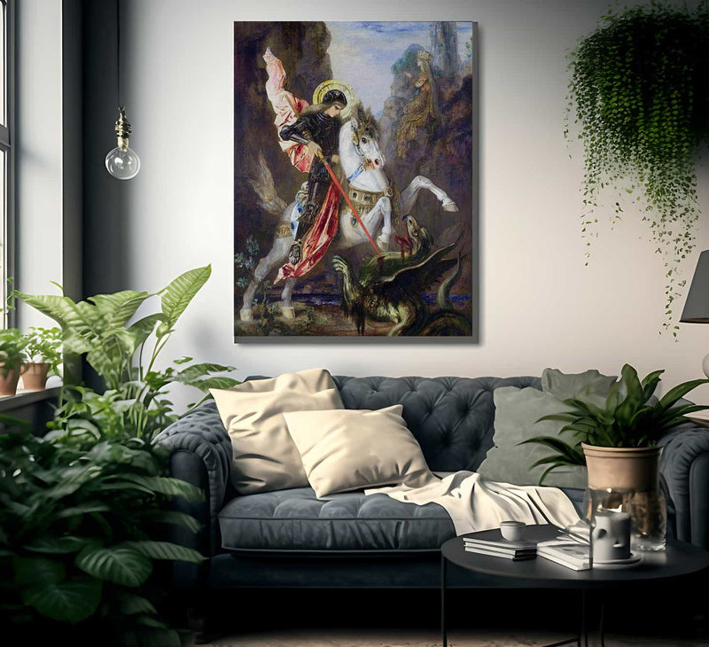 Saint George And The Dragon 1890 By Gustave Moreau Fine Art Print
