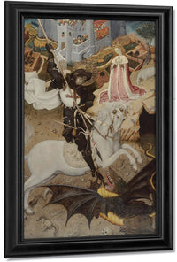Saint George Killing The Dragon By Bernat Martorell Fine Art Print