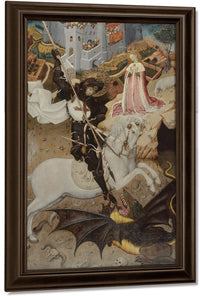 Saint George Killing The Dragon By Bernat Martorell Fine Art Print