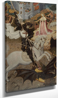 Saint George Killing The Dragon By Bernat Martorell Fine Art Print