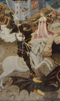 Saint George Killing The Dragon By Bernat Martorell Fine Art Print