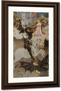 Saint George Killing The Dragon By Bernat Martorell Fine Art Print