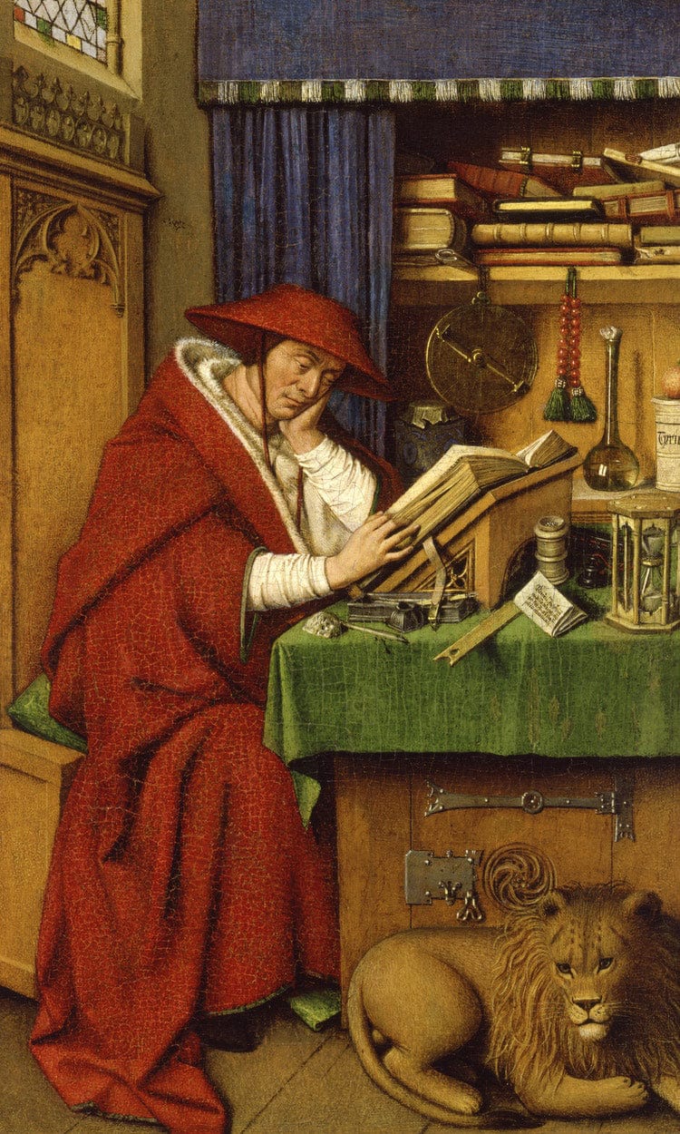 Saint Jerome In His Study By Jan Van Eyck Fine Art Print