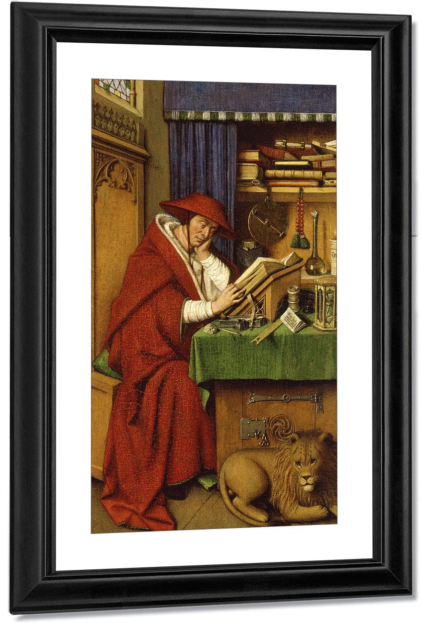 Saint Jerome In His Study By Jan Van Eyck Fine Art Print