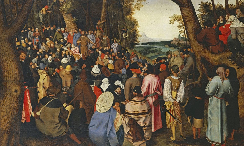 Saint John The Baptist Preaching By I Fine Art Print