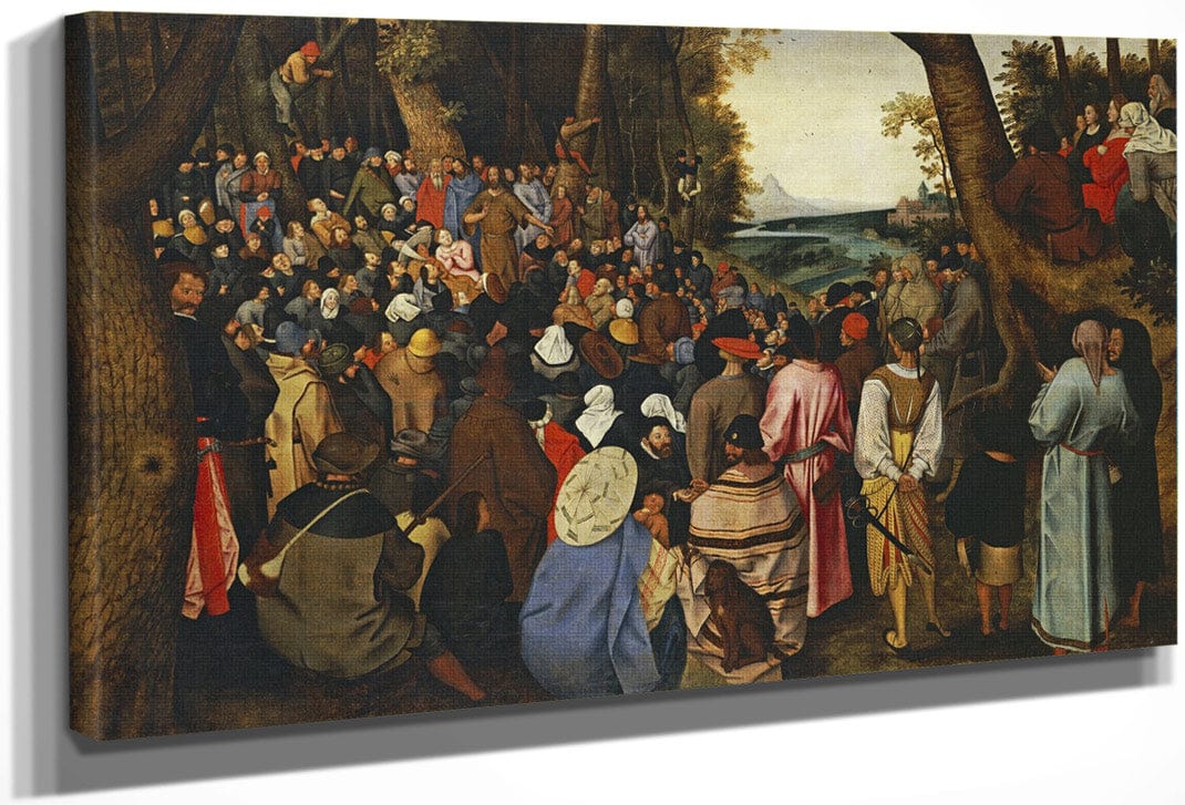 Saint John The Baptist Preaching By I Fine Art Print