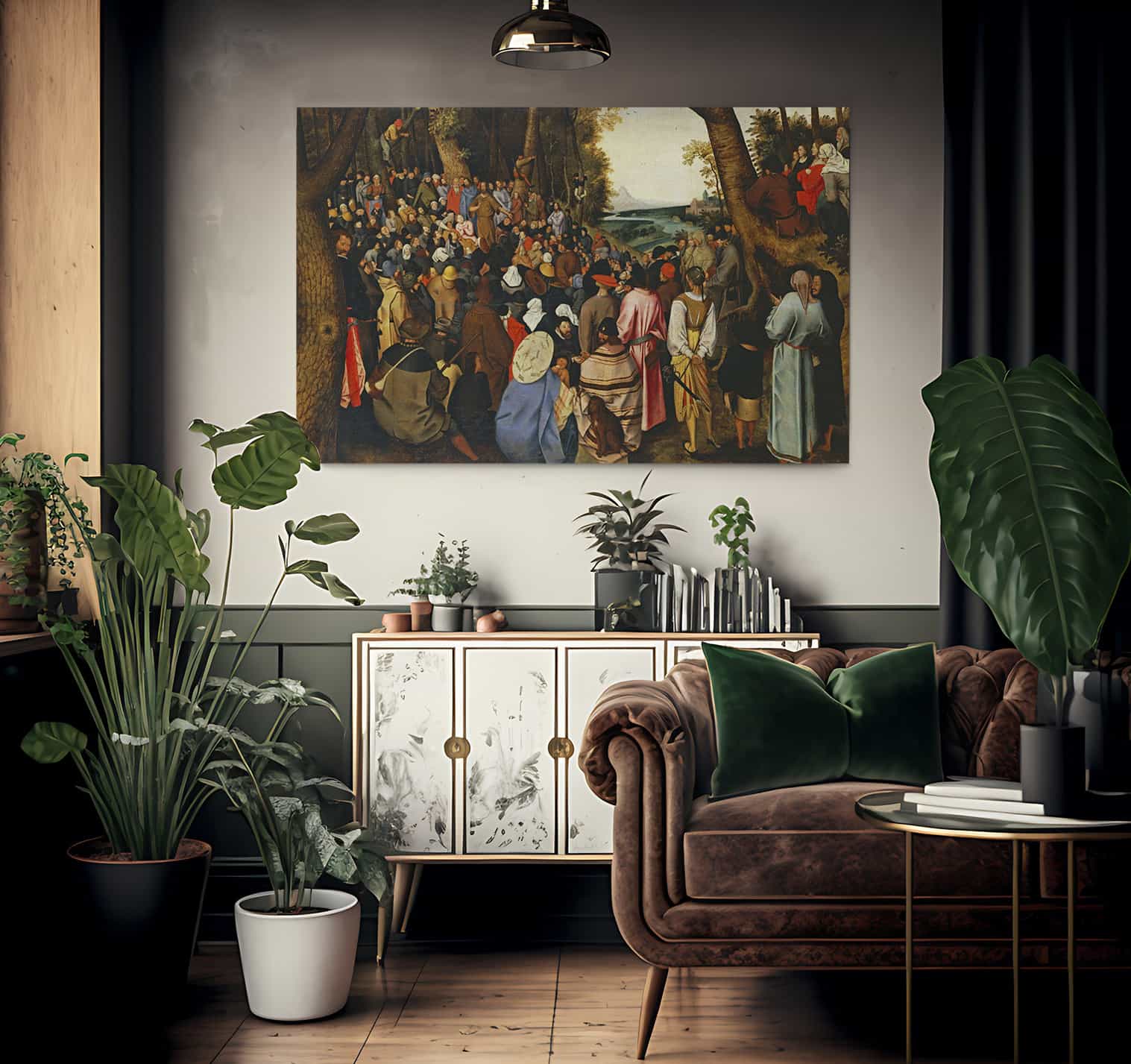 Saint John The Baptist Preaching By I Fine Art Print