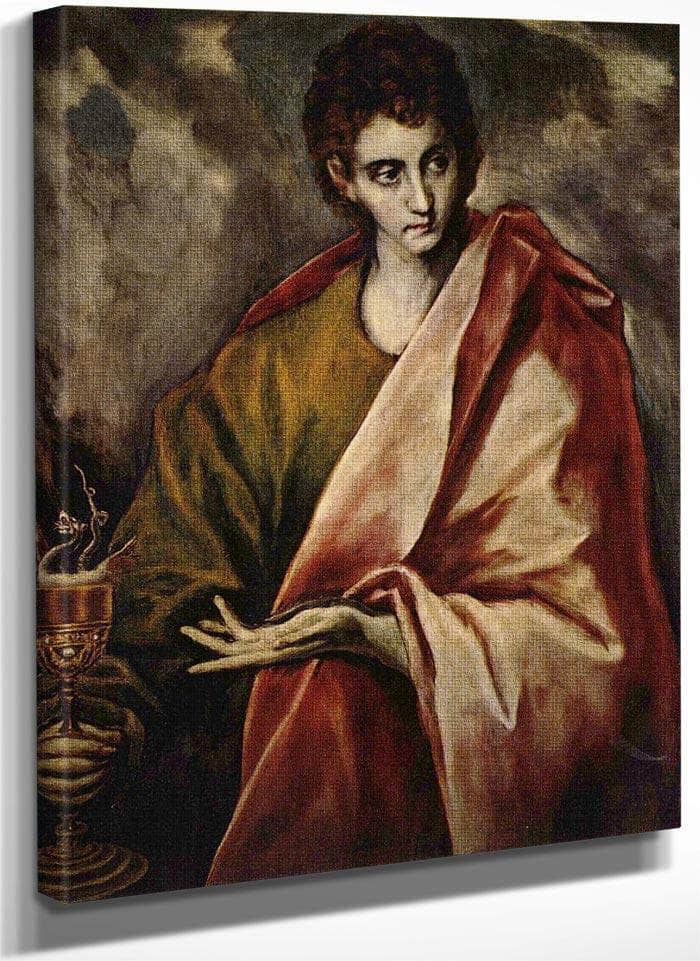 Saint John The Evangelist 1605 99 7X78Cm Museo Del Prado P02444 By El Greco Fine Art Print