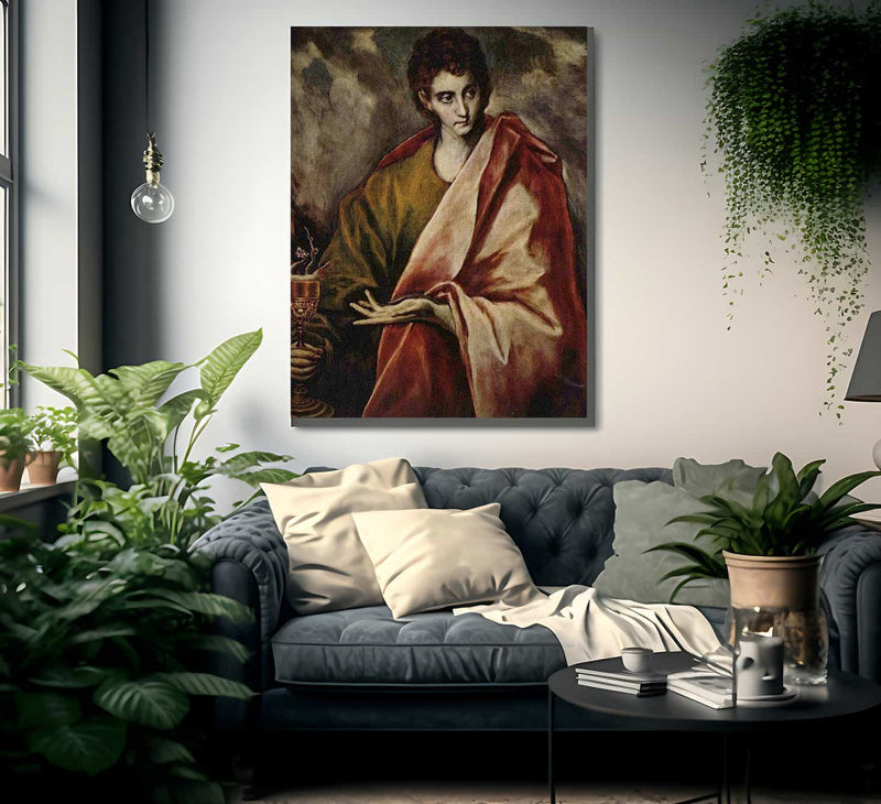 Saint John The Evangelist 1605 99 7X78Cm Museo Del Prado P02444 By El Greco Fine Art Print