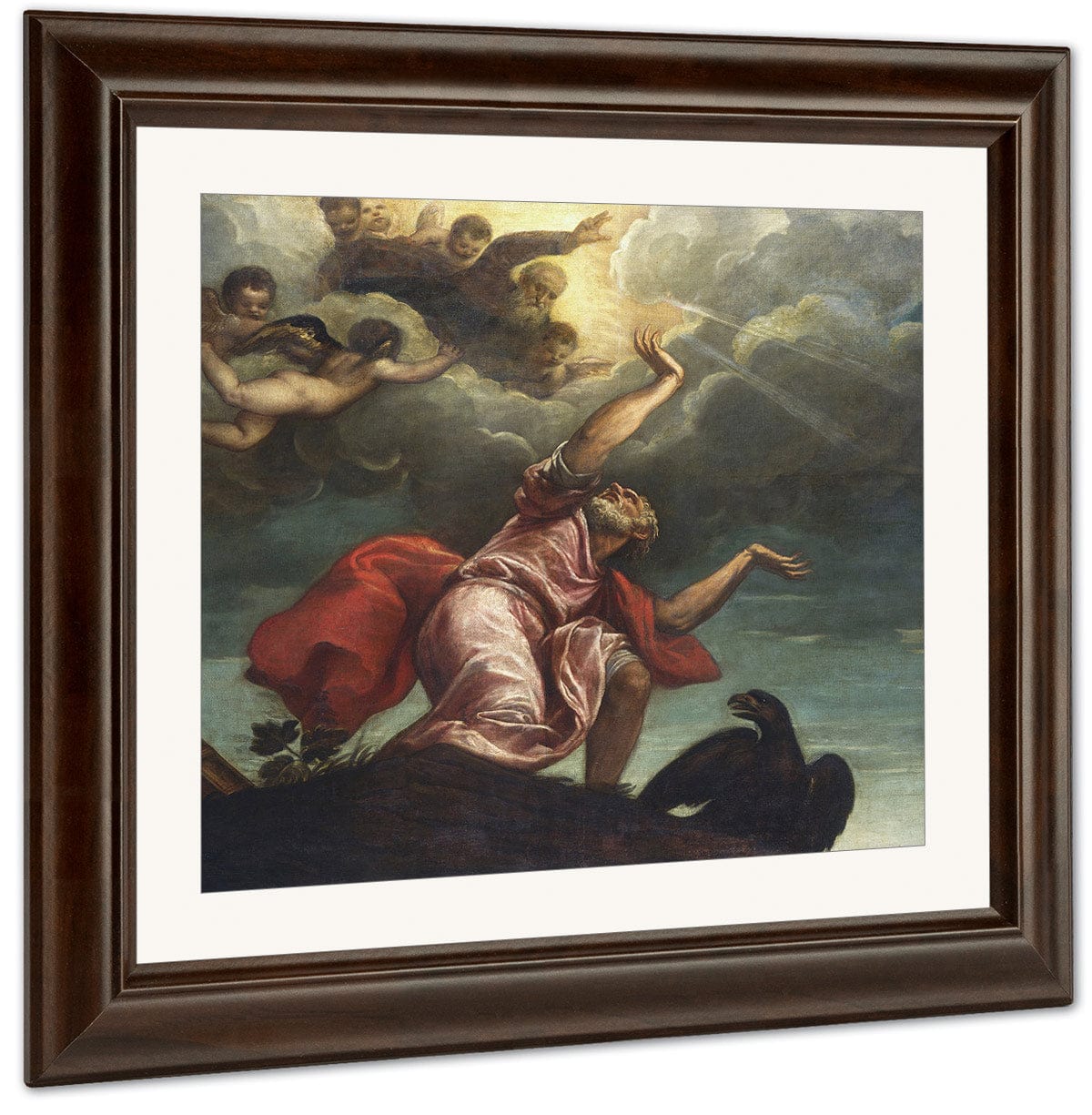 Saint John The Evangelist On Patmos By Titian Fine Art Print
