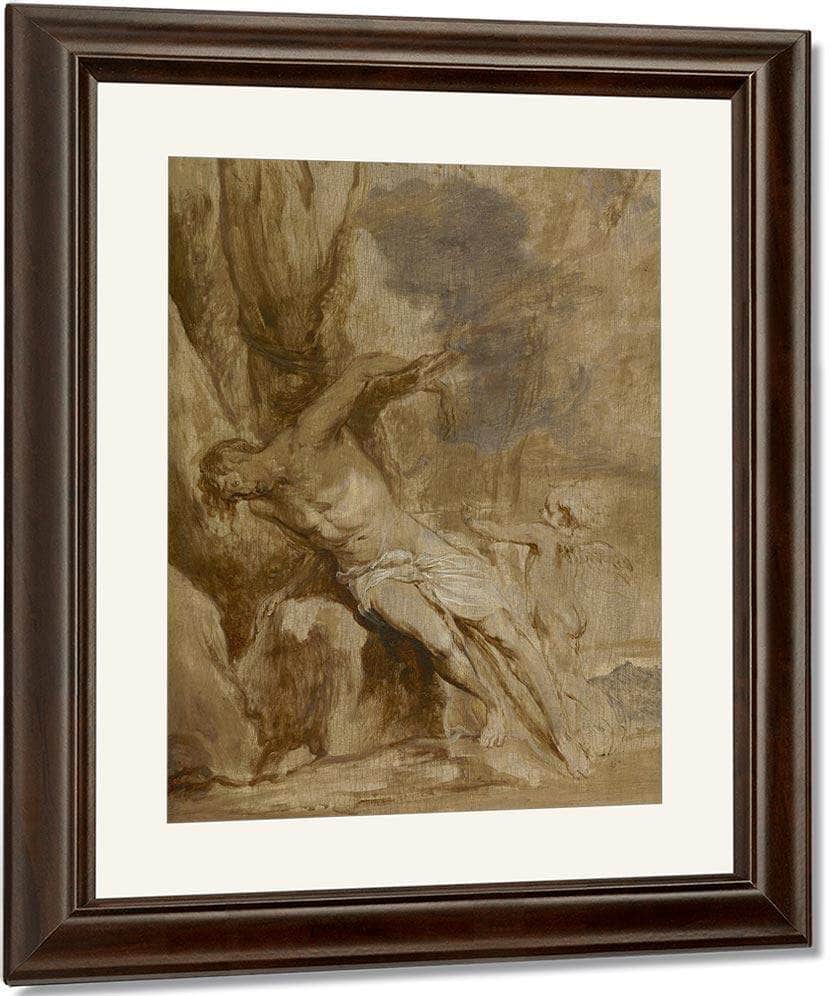 Saint Sebastian Tended By An Angel By Anthony Van Dyck Fine Art Print