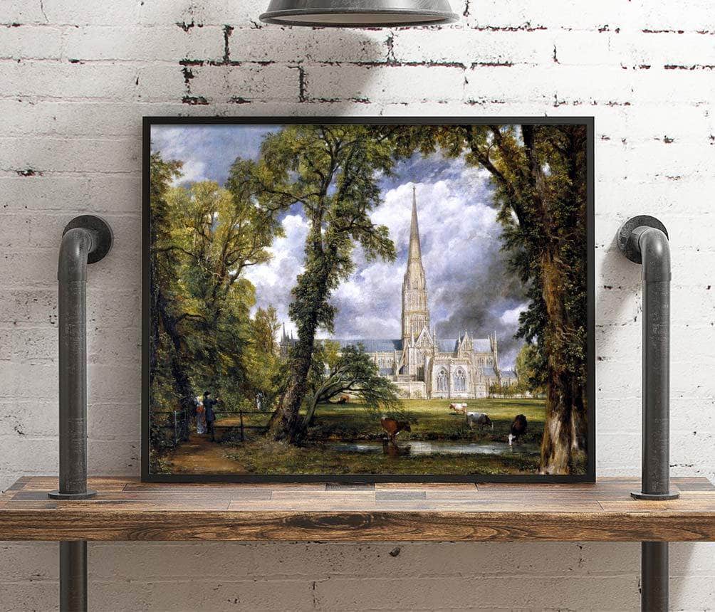 Salisbury Cathedral Bishop's Ground Painting John Constable Canvas Art Fine Art Print